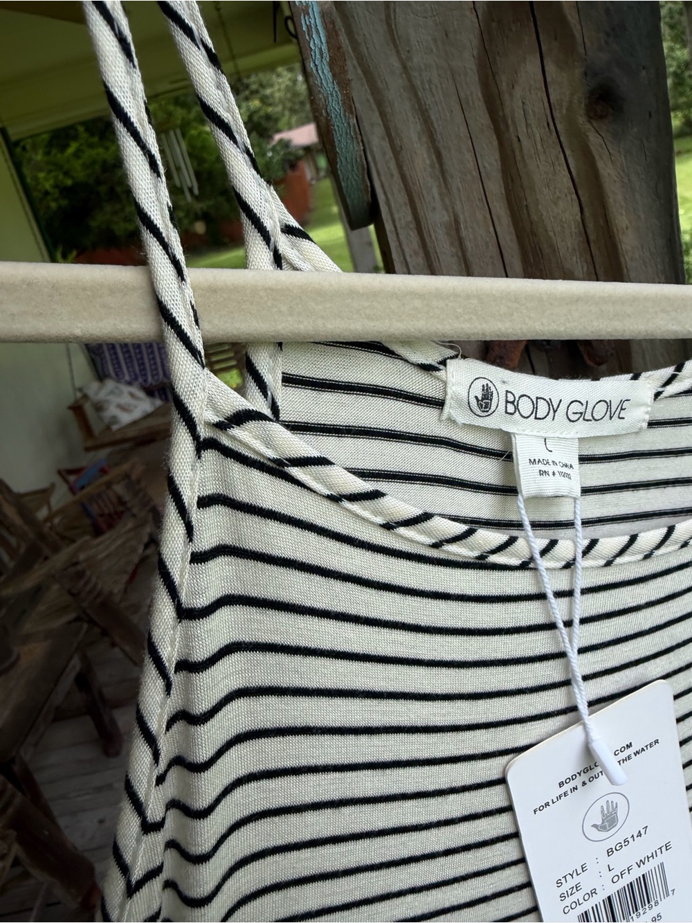 Body Glove Women's Black & White Striped Skater Dress Skirt - Picture 4 of 6